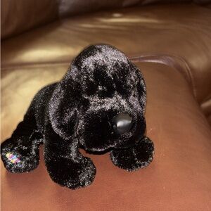 GANZ Shiny Black Lab Plush Dog Toy